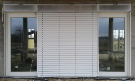 żaluzje fasadowe białe C80