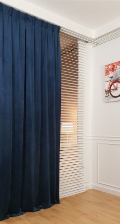 Aranżacja zasłony welurowe - plusz.