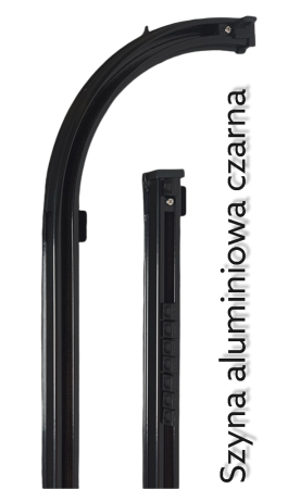 Szyna sufitowa czarna z lukiem