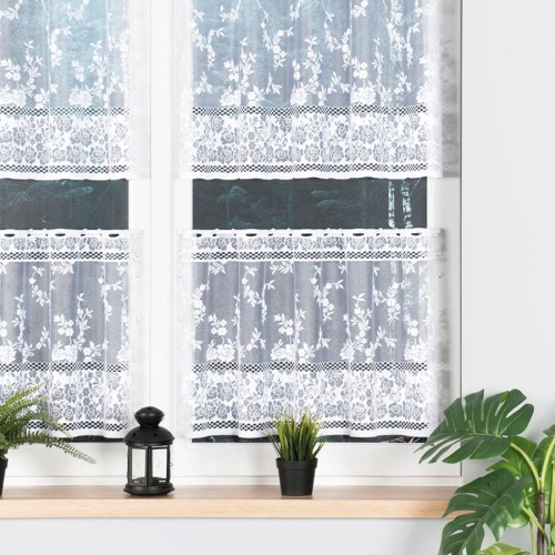 Przejdź do produktu Zazdrostka biała żakardowa po całości wys. 50 cm 049331