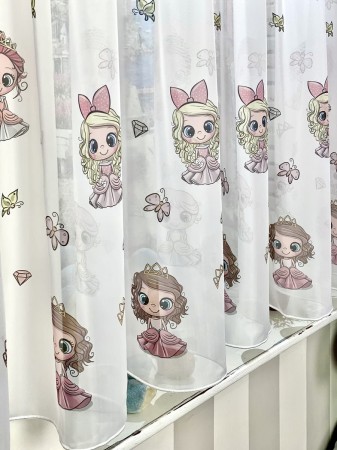 Firana do pokoju dla dziewczynki w rozmiarze 250x155 cm