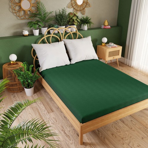 Przejdź do produktu DREAMY PREMIUM Prześcieradło jersey z gumką, szerokość 220 x wysokość 200cm, kolor 006 ciemny zielony 100033/JEG/006/220200/1