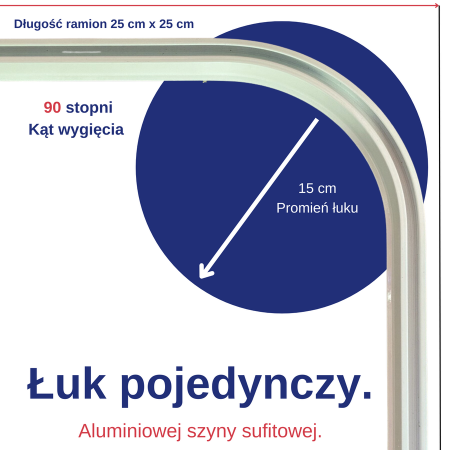 Łuk pojedynczy Karnisz sufitowy..png