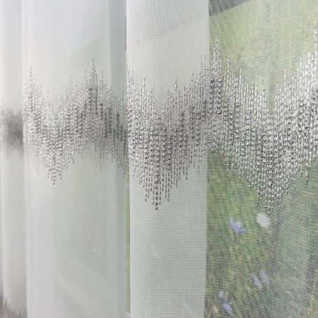 Firana haftowana srebrna do salonu.JPEG