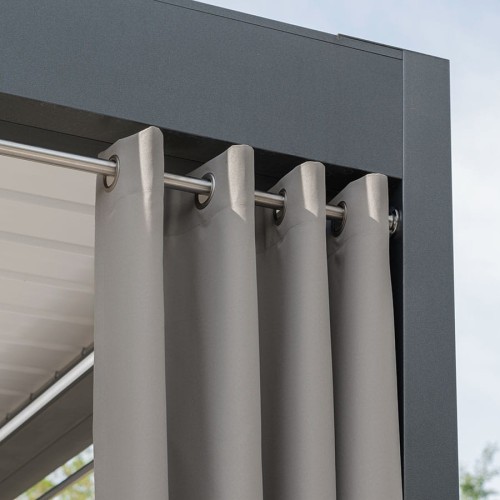 Przejdź do produktu Zasłona balkonowa na przelotkach kolor beżowo-szary rozmiar 140x180 cm GARDENIA