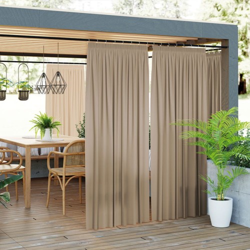 Przejdź do produktu Zasłona do pergoli na taśmie kolor nude rozmiar 140x240 cm GARDENIA