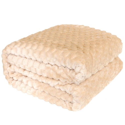 Przejdź do produktu Koc dekoracyjny beżowy ciemny 160x200 cm 009/MIKOS