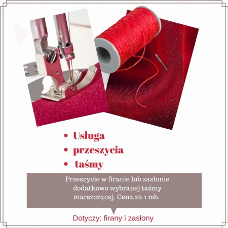usluga przeszycia tasmy
