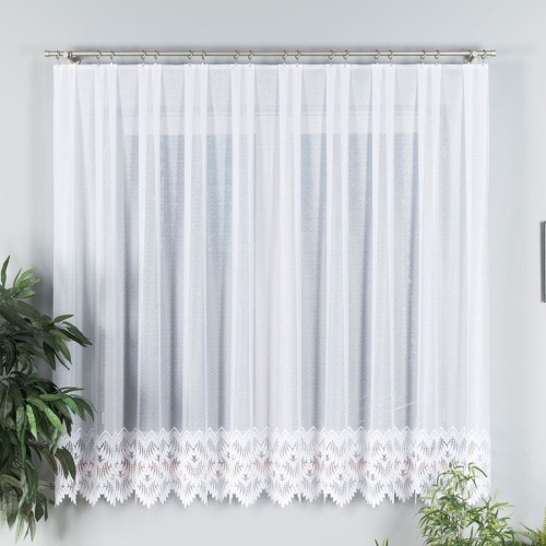 Przejdź do produktu KUPON 260x180 cm Firana żakardowa ze wzorem u dołu 018989