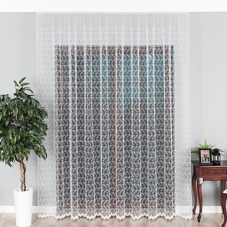 Biala firanka haftowana na wysokosc 280cm