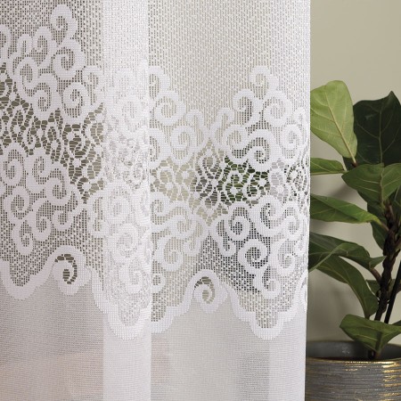 firanka biala ze wzorem