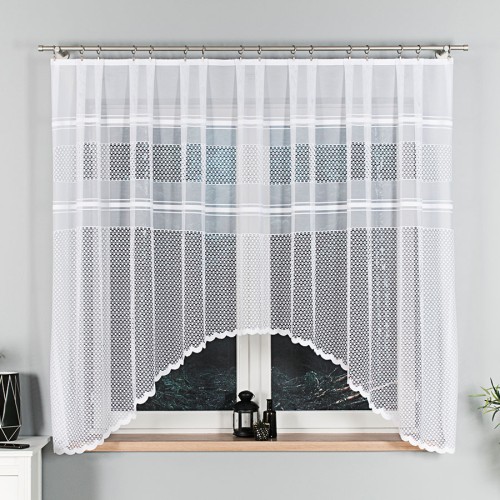 Przejdź do produktu Firanka gotowa żakardowa biała KORINO rozmiar 310x160 cm 018601