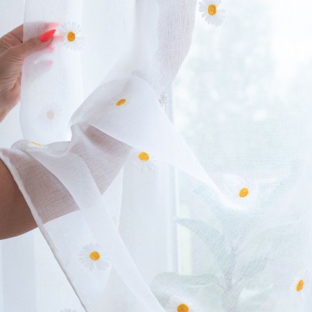 firanka z haftem do pokoju