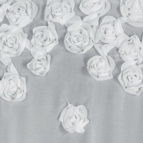 Przejdź do produktu Firana na taśmie biała gotowa z naszytymi różami 400x250 cm AR24