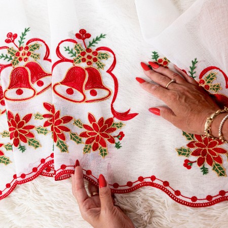 firanka haftowana do pokoju