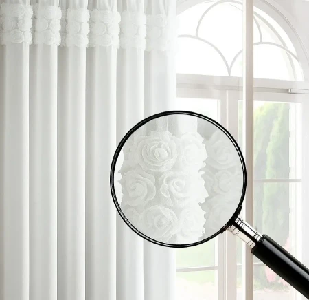 firanka na przelotkach z szyfonu