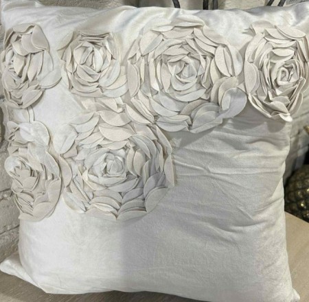 Poszewka dekoracyjna kremowa