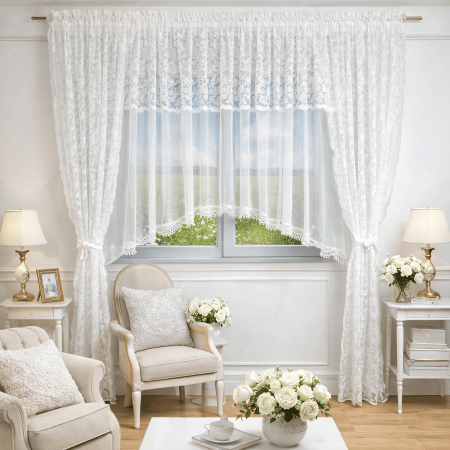 gotowa firanka na tasmie