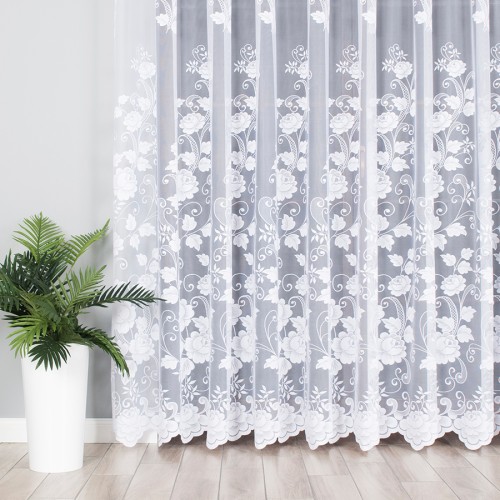 Przejdź do produktu Firanka żakardowa ze wzorem po całości wysokość 230 cm 023006 