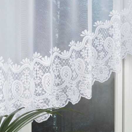 DARIA Firanka żakardowa gotowa, szerokość 300 x wysokość 120cm, kolor 001 biały 018982/FBL/001/300120/1