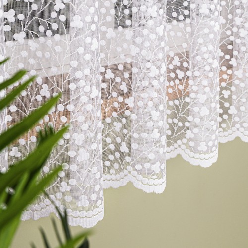 Przejdź do produktu Firanka żakardowa ze wzorem po całości wysokość 180 cm 007576