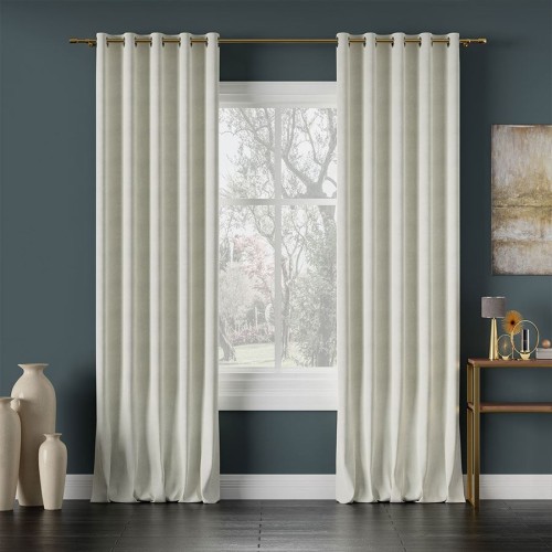 Przejdź do produktu Zasłona gotowa na przelotkach welurowa ecru 140x260 cm MILAS/001