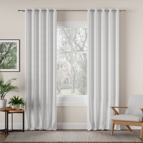 Przejdź do produktu Zasłona gotowa na przelotkach welurowa biała 140x260 cm MILAS/050