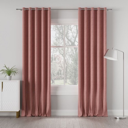 Przejdź do produktu Zasłona gotowa na przelotkach ciemna pudrowa różowa 140x260 cm MILAS/019