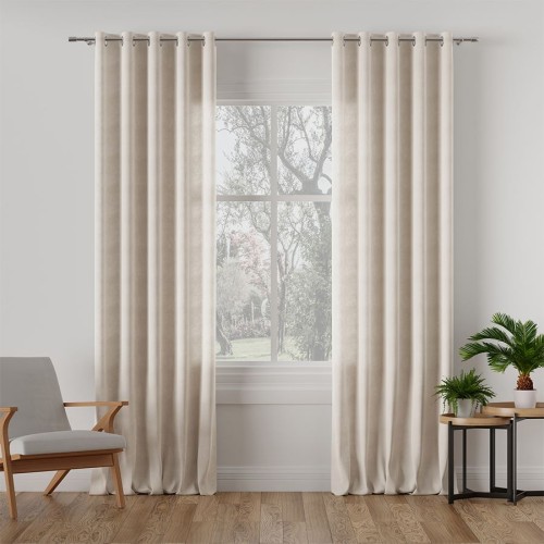 Przejdź do produktu Zasłona gotowa na przelotkach chłodna kremowa 140x260 cm MILAS/443