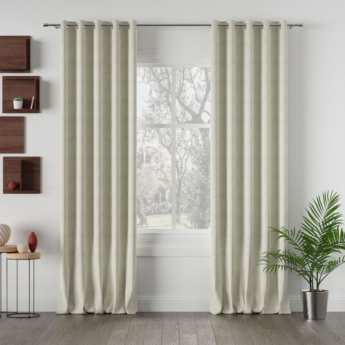 Przejdź do produktu Zasłona gotowa na przelotkach ciemna kremowa 140x260 cm MILAS/002