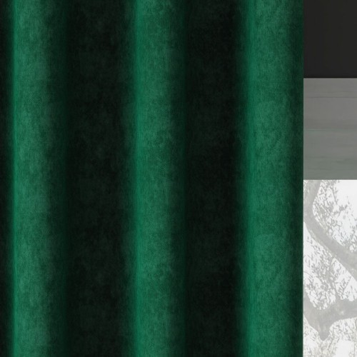 Przejdź do produktu Zasłona welurowa na taśmie szmaragdowa 140x260 cm MILAS/788