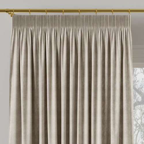 Przejdź do produktu Zasłona welurowa na taśmie chłodna kremowa 140x260 cm MILAS/443