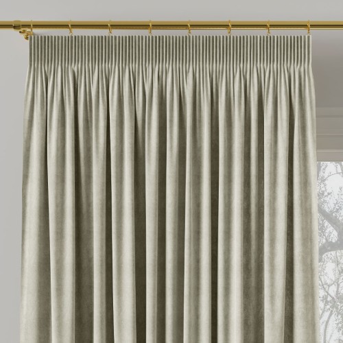 Przejdź do produktu Zasłona welurowa na taśmie ciemna kremowa 140x260 cm MILAS/002