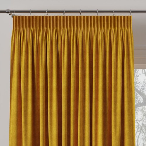 Przejdź do produktu Zasłona welurowa na taśmie szafranowa 140x260 cm MILAS/047