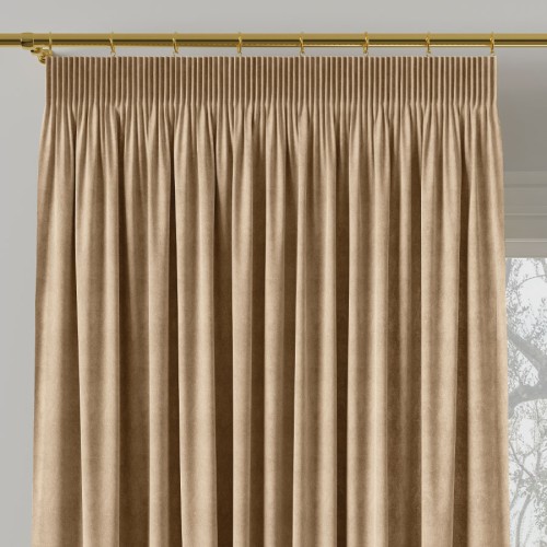 Przejdź do produktu Zasłona welurowa na taśmie cappuccino 140x260 cm MILAS/003