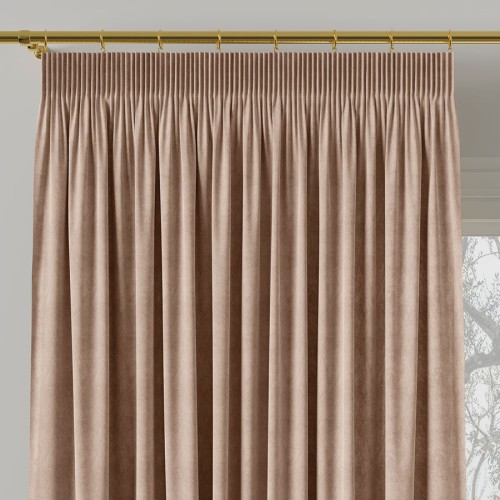 Przejdź do produktu Zasłona welurowa na taśmie nude 140x260 cm MILAS/004