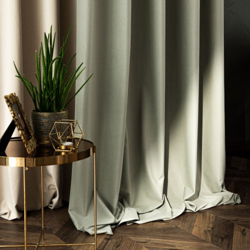 Przejdź do produktu Tkanina dekoracyjna velvet kolor szarozielony wysokość 320 cm MATT VELVET