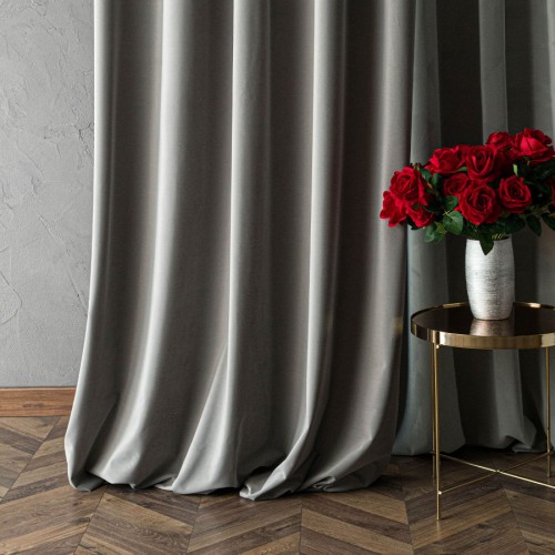 Przejdź do produktu Tkanina dekoracyjna velvet kolor szary wysokość 320 cm MATT VELVET