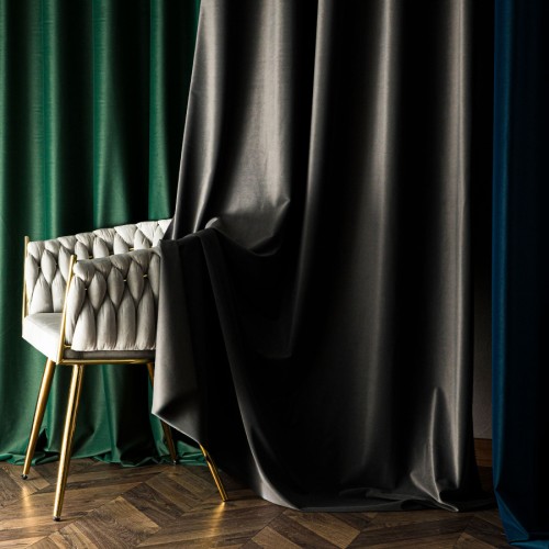 Przejdź do produktu Tkanina dekoracyjna velvet kolor ciemny szary wysokość 320 cm MATT VELVET