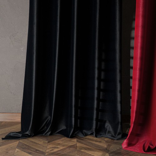 Przejdź do produktu Tkanina dekoracyjna velvet kolor czarny wysokość 320 cm MATT VELVET