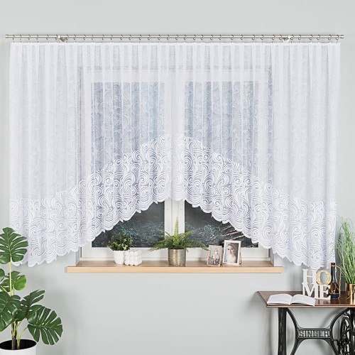 Przejdź do produktu Firanka żakardowa gotowa KINGA rozmiar 500x160 cm 023391