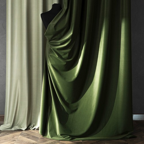 Przejdź do produktu Tkanina dekoracyjna velvet kolor zielonoszary wysokość 320 cm MATT VELVET