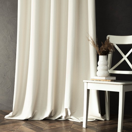 Przejdź do produktu Tkanina dekoracyjna velvet kolor kremowy wysokość 320 cm MATT VELVET