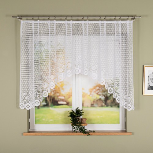 Przejdź do produktu Firanka żakardowa gotowa FAUSTYNA rozmiar 250x120 cm 004411