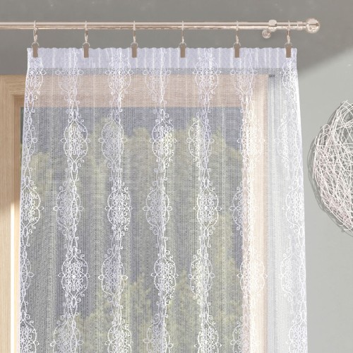 Przejdź do produktu Firanka żakardowa na taśmie ze wzorem rozmiar 140x250 cm EMBER