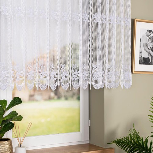 Przejdź do produktu Firanka gipiurowa dekoracyjna wysokość 120 cm 016236