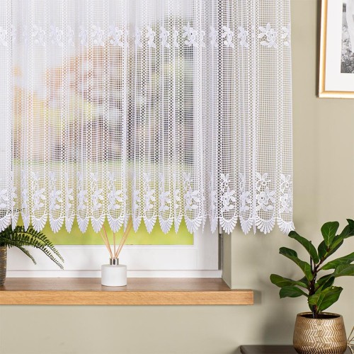 Przejdź do produktu Firanka gipiurowa dekoracyjna wysokość 150 cm 016236 