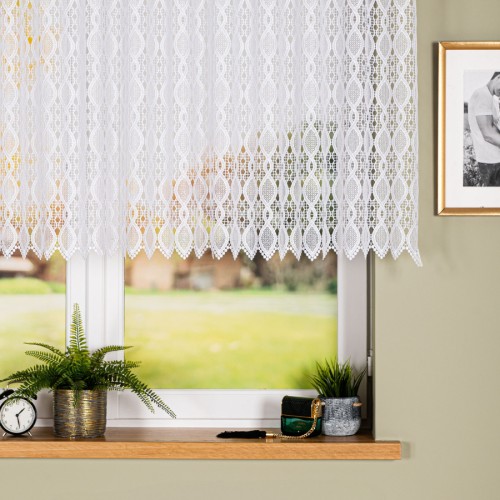 Przejdź do produktu Firanka dekoracyjna gipiurowa biała wysokość 120 cm 016472