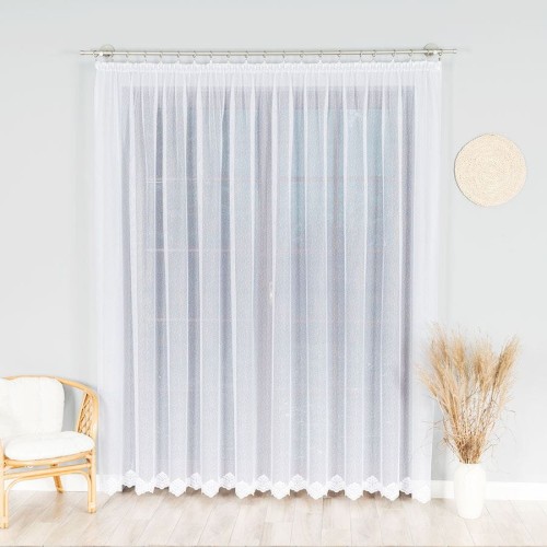 Przejdź do produktu KUPON 300x250 cm Firanka żakardowa ze wzorem u dołu 023405 