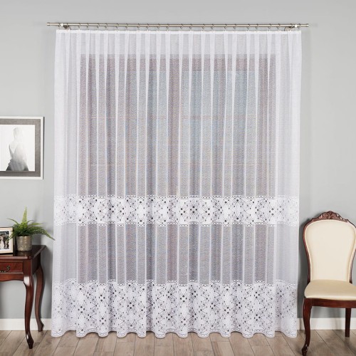 Przejdź do produktu KUPON 200x300 cm Firanka zakardowa z pasowym wzorem 358700